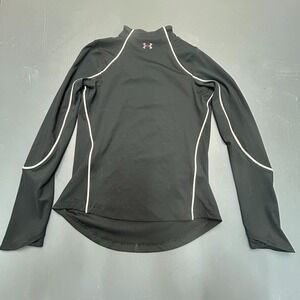 Under Armour ColdGear Base Layer Top Women's Small Black Long Sleeve Performance